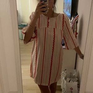 Lou & grey embroidered striped dress
